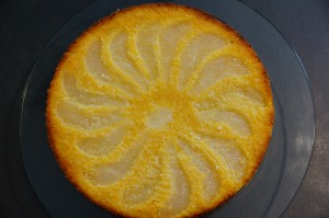 Lemon Pear Polenta Cake