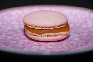 Macaron with salted caramell butter